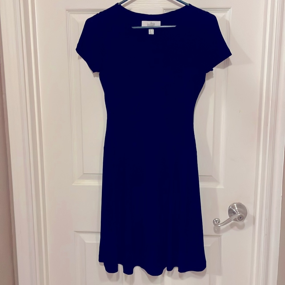 Black Knit BADGLEY MISCHKA Form Fitting SHEATH Cocktail Evening Classy DRESS 2!